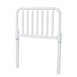 Baxton Studio Finley Turned Bobbin Headboard - Crafted Wood Panel with Decorative Spindle Design for Cottage Farmhouse Bedroom, Twin, White